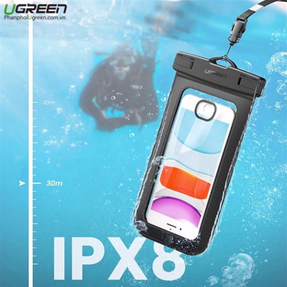 Túi đựng điện thoại chống nước UGREEN 50919 tiêu chuẩn IPX 8 (màng hình 4&gt;6.5inch)