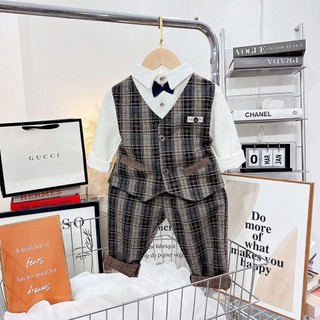 Bộ vest cho bé trai, bộ vest gile công tử 3 chi tiết CAO CẤP, sinh nhật, bộ bé trai mặc đám cướI,TẾT,NOEL_Trangkemshop