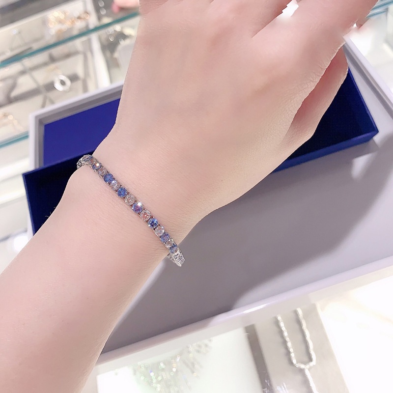 Vòng Đeo Tay Đính Kim Cương Pha Lê Sáng Đơn Giản Thời Trang Cho Nữ