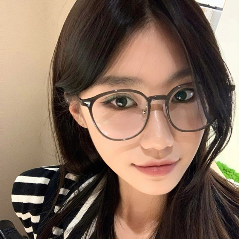 Kính Mát Gọng Tròn Chống Ánh Sáng Xanh Thiết Kế Đơn Giản Thời Trang Hàn Quốc Cho Nữ
