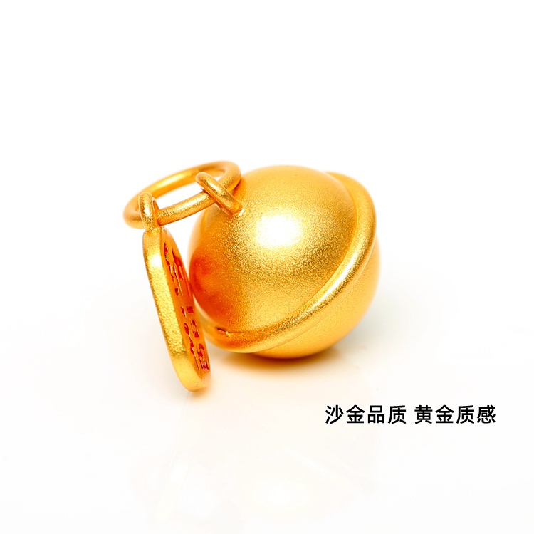 Mặt Dây Chuyền Hình Chuông May Mắn Màu Vàng Kim Phong Cách Cổ Điển Độc Đáo DIY