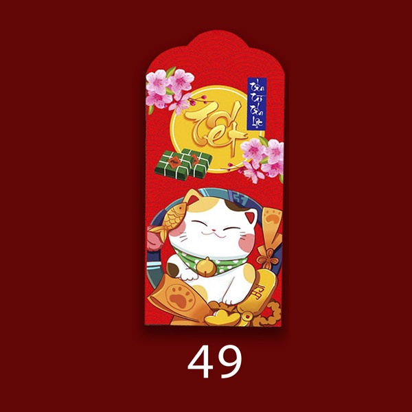 50 Bao Lì Xì Tết Truyền Thống 2023 Quý Mão Giá Sỉ Rẻ Chất Dày Đẹp Cute Thần Tài