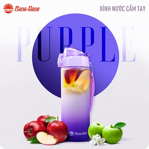 Bình đựng nước cầm tay Rạng Đông 700ml Vỏ nhựa PC cao cấp nhỏ gọn và tiện lợi Model: RD-07P1