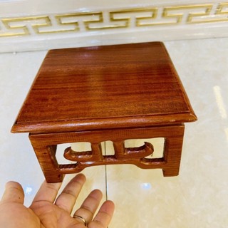 Chân đế gỗ hương kê tượng, Đôn gỗ vuông, Đế bát hương cao cấp