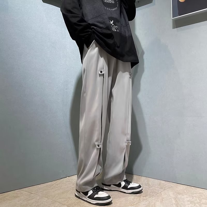 Quần Dài Ống Rộng Phong Cách Thời Trang Hong Kong Cá Tính