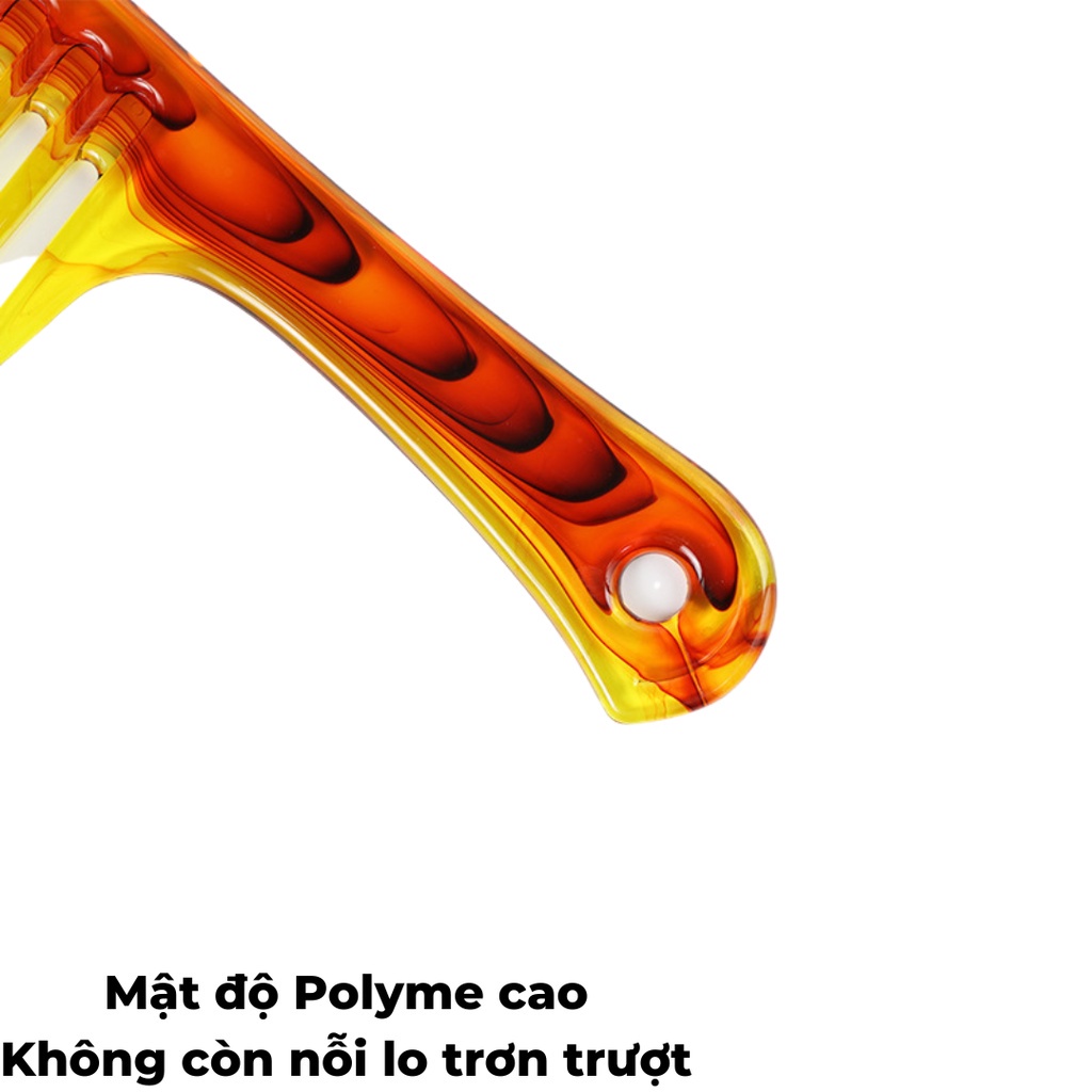Lược Gỡ Rối Tóc Màu Hổ Phách Chất Liệu Nhựa Cao Cấp