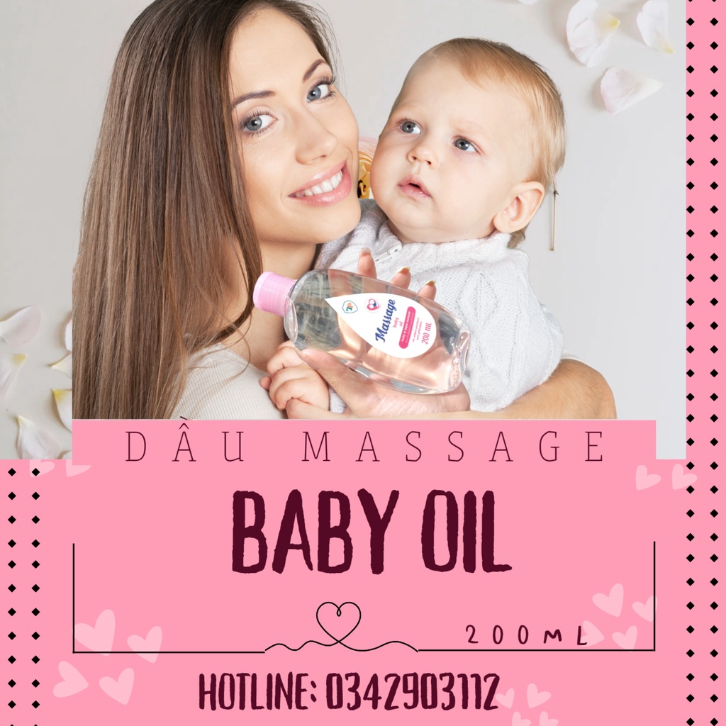 Dầu massage dưỡng ẩm cho em bé - 200ml massage baby oil