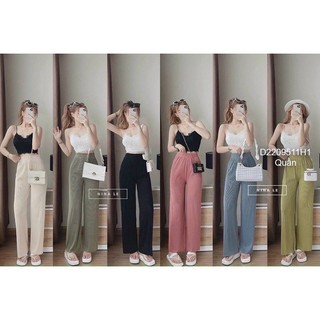 Quần ống suông dài dập ly lưng cao sang trọng VIENS STORE