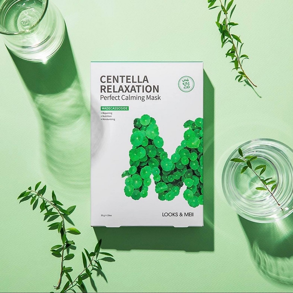 Mặt Nạ Dưỡng Da Tinh Chất Rau Má Cho Da Dầu Mụn Centella Relaxation Perfect Calming Mask
