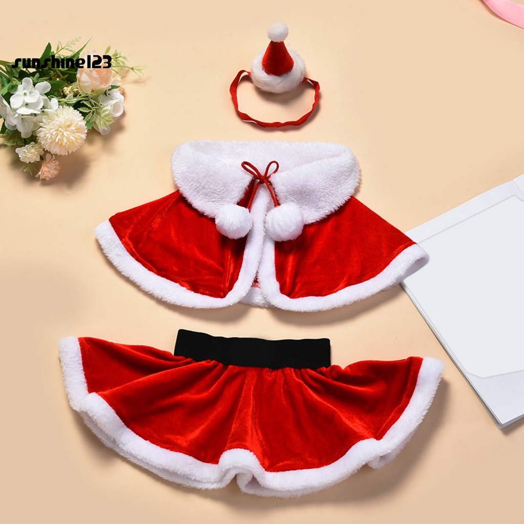 1 Bộ 3 Món Áo Choàng Giáng Sinh Kèm Nón Siêu Mềm Cho Bé Gái Sunshine123 >