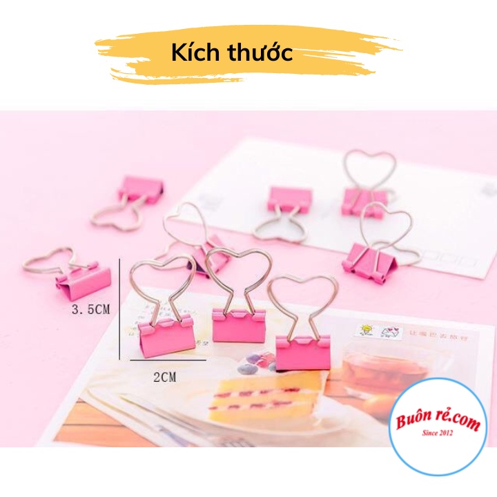 Set 5 Kẹp giấy mini hình trái tim dễ thương – Kẹp bướm, Kẹp tài liệu văn phòng phẩm họa tiết cute Br 01782