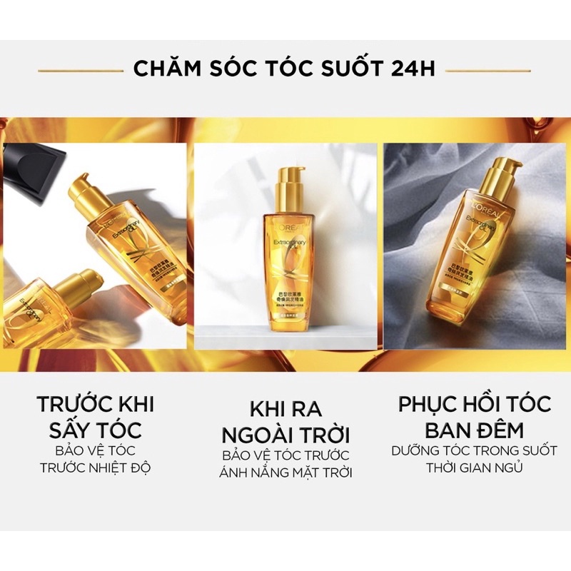 Dầu dưỡng chiết xuất tinh dầu hoa tự nhiên L'Oreal Paris Elseve Extraordinary Oil