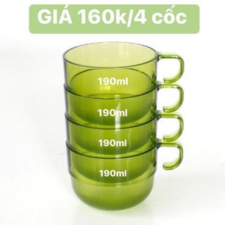 Set 4 cốc có quai 190ml tupperware