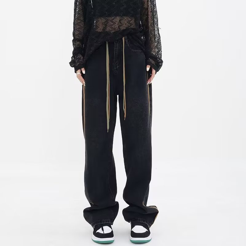 Quần Jean Thời Trang Hiphop Cá Tính Trẻ Trung Cho Nam Nữ Kiểu Hàn Quốc