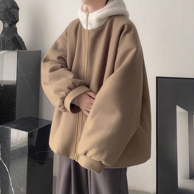 Áo Hoodie Lông Cừu Dày Dặn Phong Cách Hàn Quốc Mới