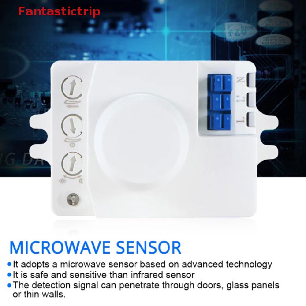 Công Tắc Lò Vi Sóng Cảm Biến Chuyển Động 5.8ghz HF 220V LED 360 Độ Mới