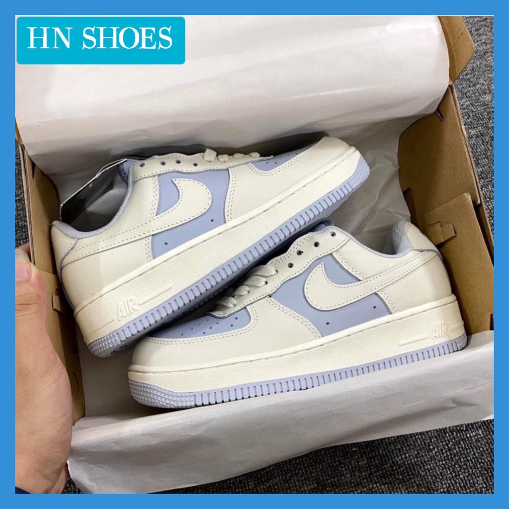 Giày_nike nam nữ, giày af1 trắng xanh kem thời trang cao cấp full box + bill.