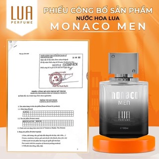 [mẫu mới] Nước Hoa Nam Monaco Men 100ml Lua Perfume