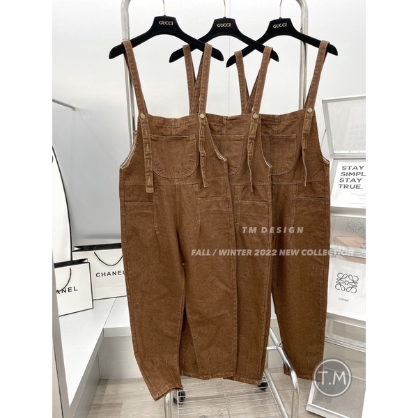 Quần Yếm Kaki Màu Nâu Siêu Xinh Hàng Cao Cấp