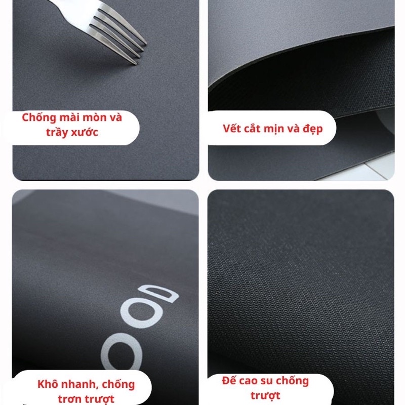 Bộ 2 Thảm bếp silicon, bộ thảm nhà bếp cao su siêu thấm hút, thảm lau chân thấm hút tốt khô nhanh, mềm mại cho gian bếp