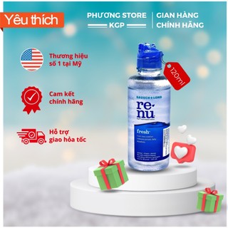 Nước ngâm lens RENU 120ml (Tặng kèm khay đựng)