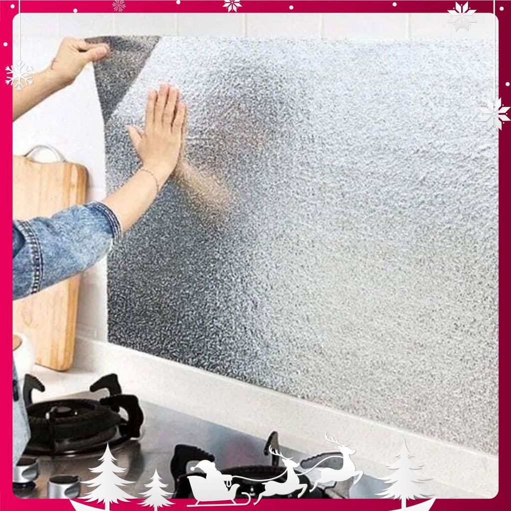 Giấy bạc dán bếp cách nhiệt Cuộn decal dán tường nhà bếp chống thấm bền đẹp  – Max siêu thị t