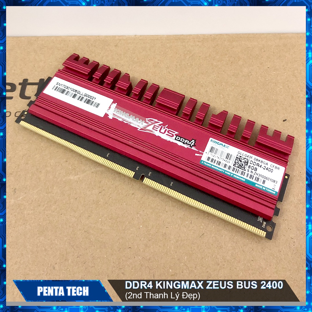 RAM PC DDR4 KingMax Zeus 8GB Bus 2400 (2nd Thanh Lý Đẹp)