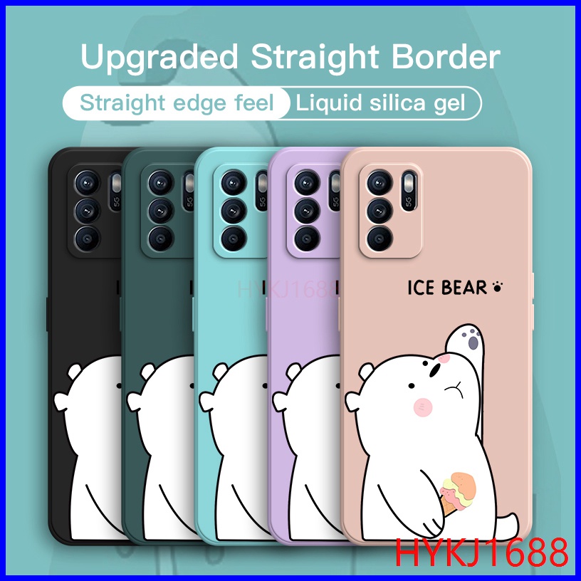 Ốp lưng OPPO Reno6 5G ốp lưng Reno 6Z 5G Ốp Điện Thoại tpu Silicon Hình Gấu Và Mũ Cho OPPO Reno6 Z Reno 6 Z Reno 6Z 5G HBX