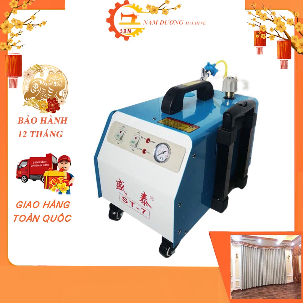 Bàn ủi nồi hơi công nghiệp > Bàn ủi nồi hơi chuyên ủi Rèm ủi đồ áo thời trang, đầm váy các loại di chuyển dễ dàng