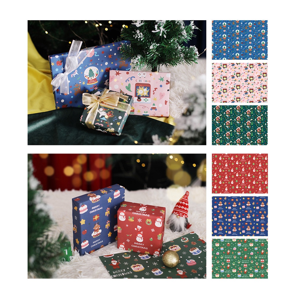 Giấy Gói Quà Chủ Đề Giáng Sinh , Noel Khổ 70*50 Cm