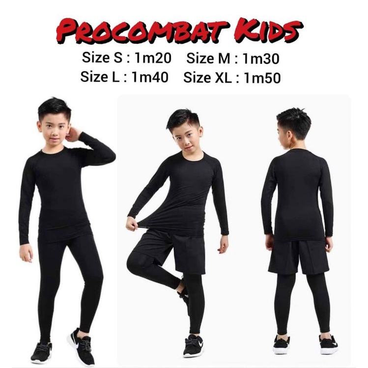 Bộ quần áo giữ nhiệt Pro Combat cho trẻ em.