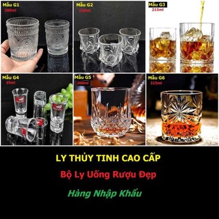 Bộ Ly Uống Rượu Thủy Tinh – 6 mẫu lựa chọn - Bộ Ly Rượu Đẹp siêu trong #bolyuongruou