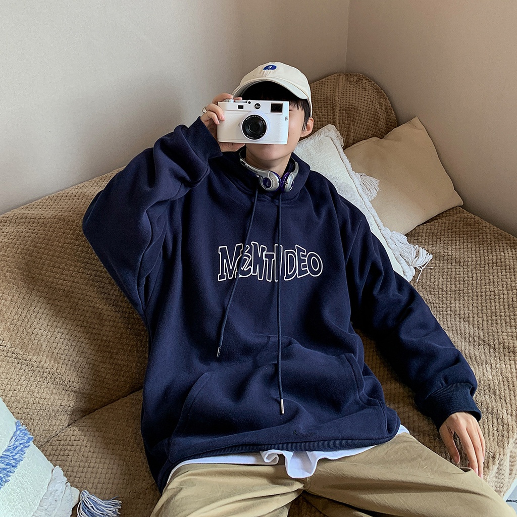 hoodie zip nam áo hoodie nam áo khoác hoodie nam hodie hoodie to hodie nam Áo Khoác Nỉ Màu Xanh Navy Plus Size Ngoại Cỡ Phong Cách Đường Phố Nhật Bản Thời Trang Mùa Đông Dành Cho Nam 9DU3