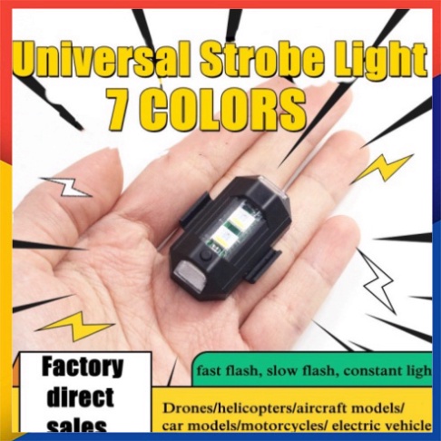 Đèn Nhấp Nháy Cảnh Báo Gắn Xe Máy Kiểu Máy Bay Điều Khiển Từ Xa Có Thể Sạc Lại