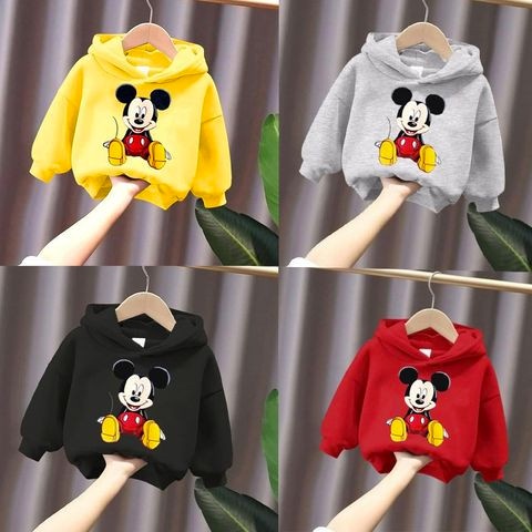 Aó nỉ MICKEY Áo Hoodie cho cả bé gái và bé trai chất nỉ cotton PE giày dặn mềm mịn và rất ấm áp in nhiệt 4D
