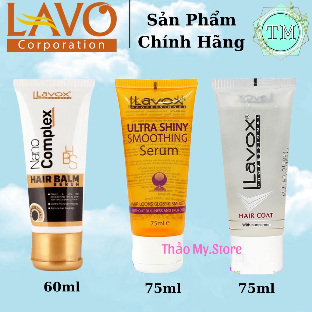 Tinh dầu bóng (serum dưỡng tóc) giữ nếp tóc siêu đàn hồi Lavox 75ml & 60ml