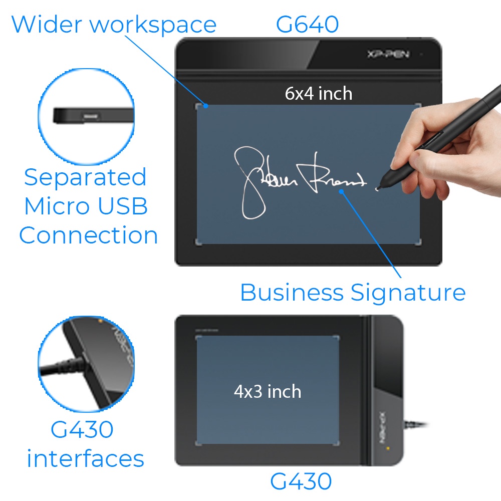 Bút Chì Vẽ Đồ Họa xppen star g640 osu 6x4 inch Cảm Ứng Áp Suất rev
