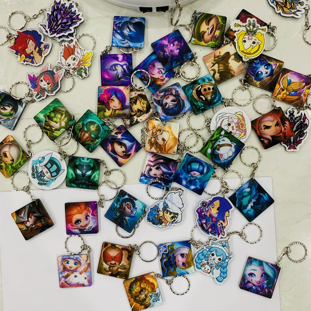 Móc Khoá LMHT Tướng Thuộc Thành Phố Bandle - Móc khoá Champie Liên Minh Huyền Thoại Mica in 2 mặt