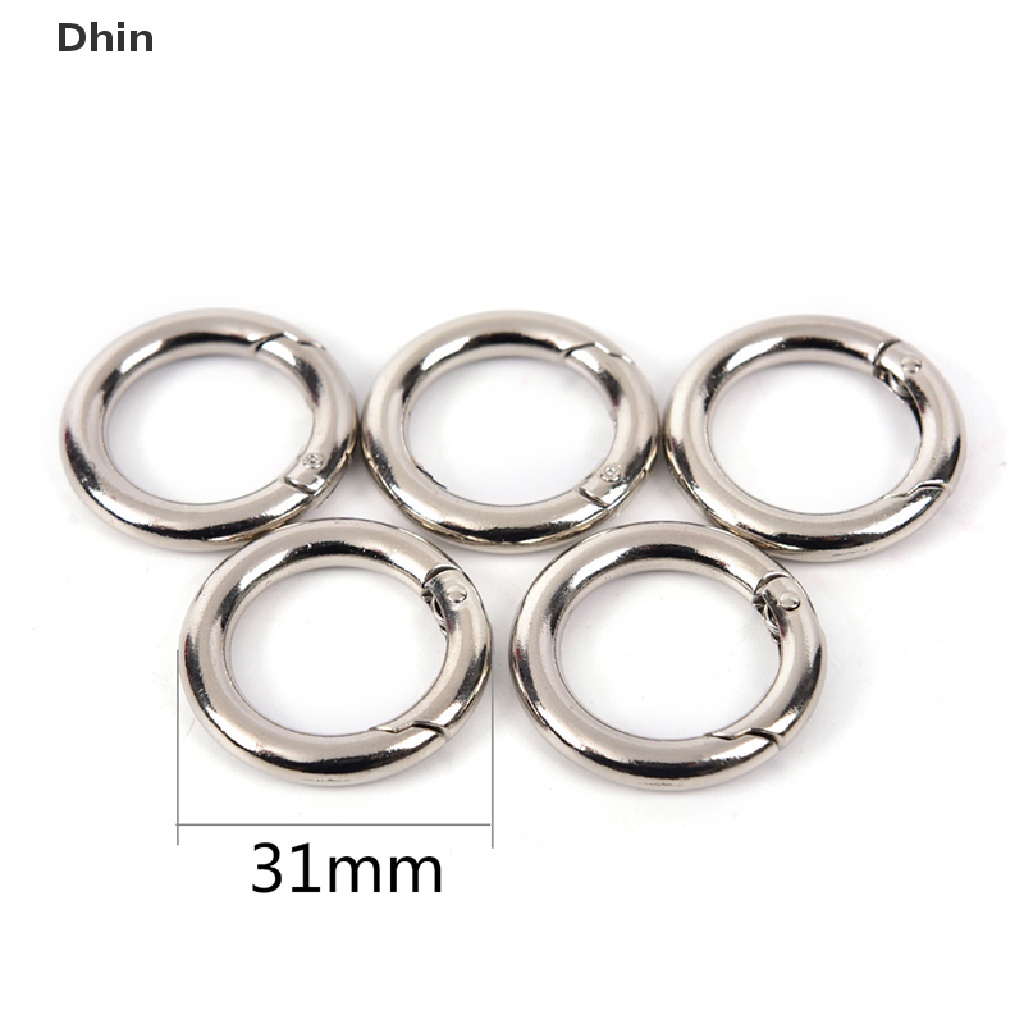 Set 5 Móc Treo Đồ Hình Tròn Bằng Kim Loại 31mm Tiện Dụng