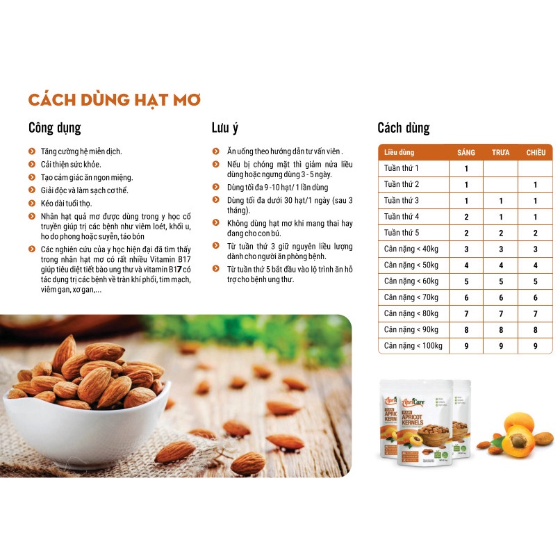 Nhân Hạt Mơ - Apricot Kernels - Bịch