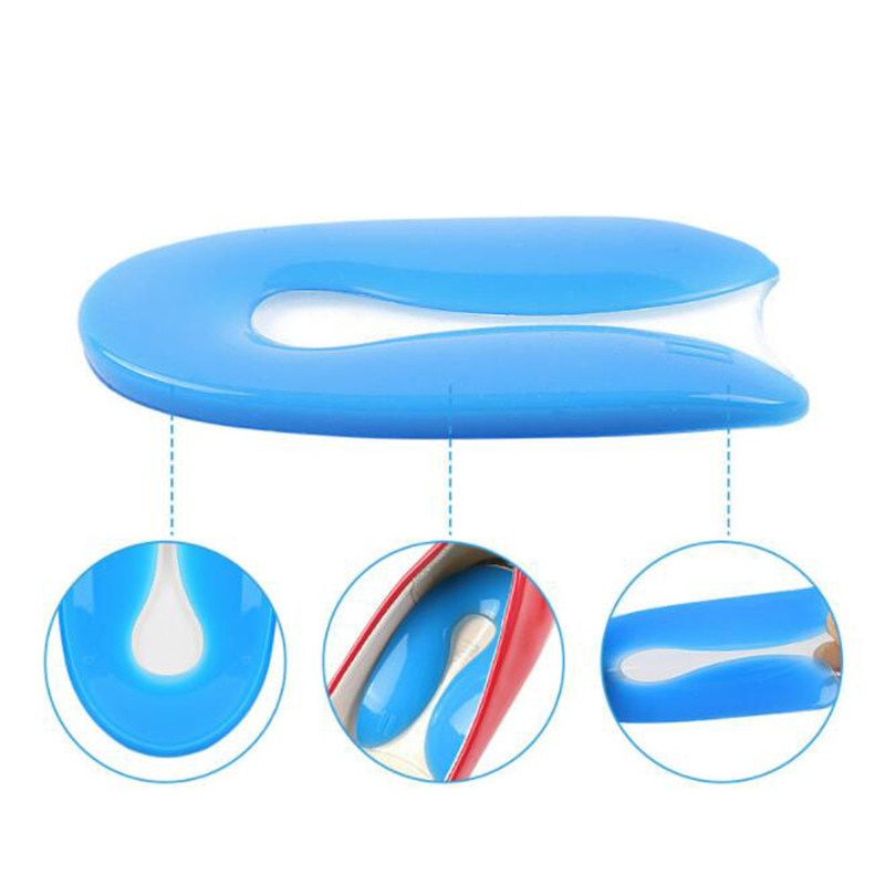 1 Cặp Đệm Silicone Gel Lót Gót Chân Hình Chữ U Giảm Đau