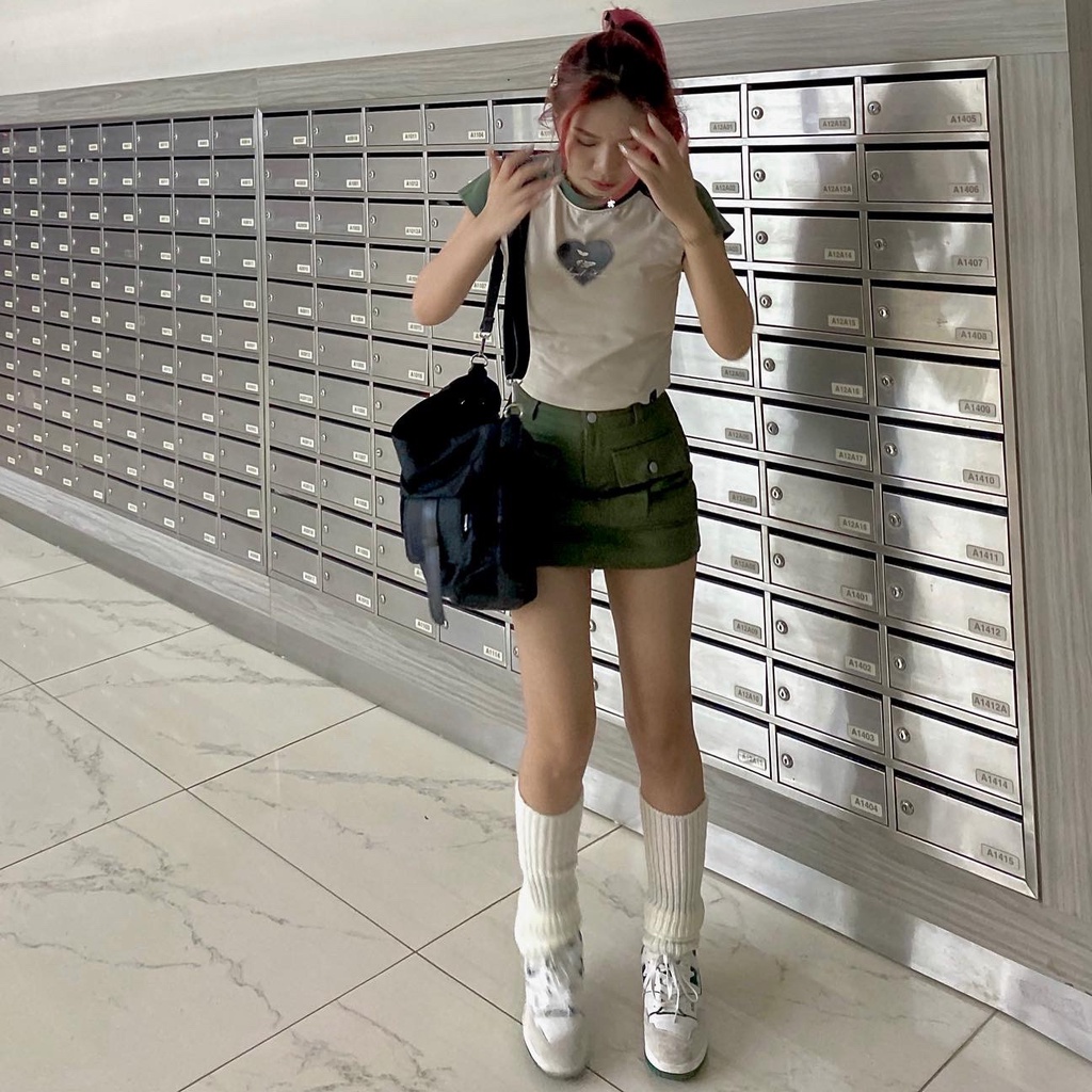 Chân Váy Túi Hộp PRADIES Kaki Box Skirt