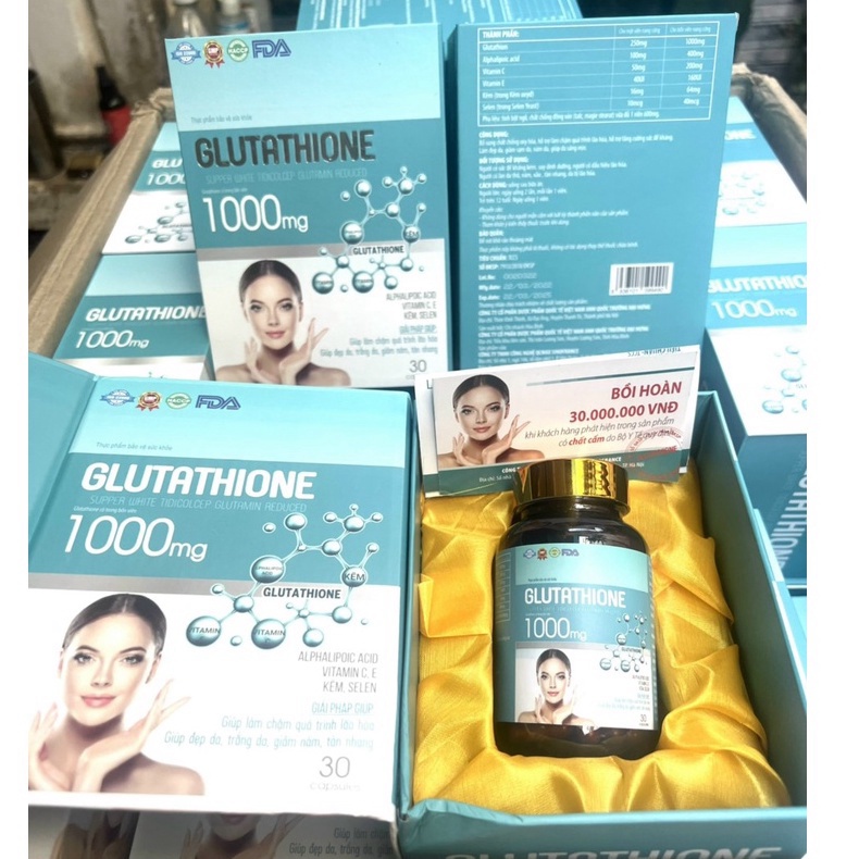 Collagen + C Glutathione 1000mg đẹp da, chống lão hóa, mờ thâm, trắng da,tăng sự đàn hồi cho da