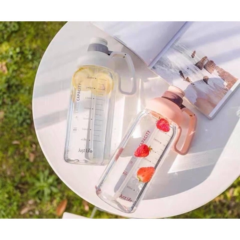 Bình Đựng Nước Các Loại 1.8L Có Chia Vạch Tập Gym, Đựng Trà, Giải Khát, Cho Dân Văn Phòng