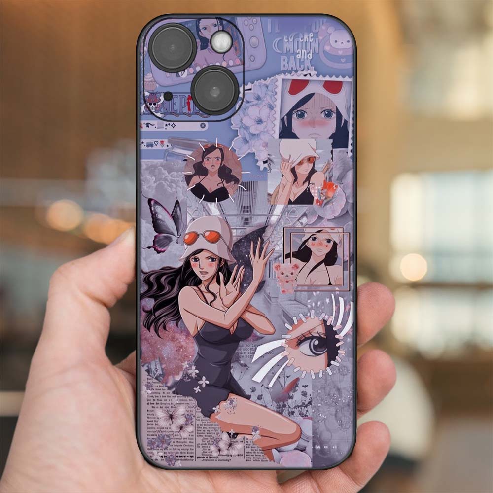 Ốp lưng iPhone 14 dẻo đen cạnh vuông in hình Nico Robin One Piece Đảo Hải Tặc