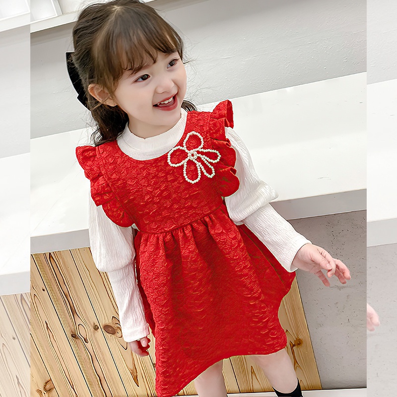 Đầm Thời Trang Năm Mới Xinh Xắn Dành Cho Bé Gái 0-4 Tuổi