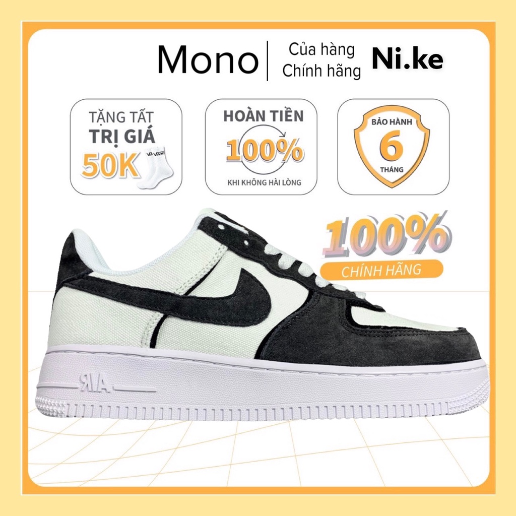 Giày Af1 Xám Lông Chuột Nam Nữ Cao Cấp Giày Af1 Custom Xám Canvas Nguyên Bản Giày Air Force Xám Trắng Da Lộn. mono9797