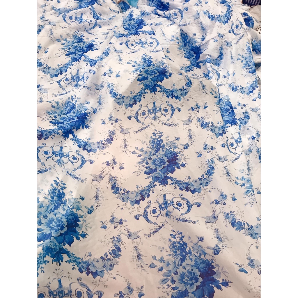 Vải voan tơ óng hoa hồng/ mẫu đơn/ hoa trà may áo dài, váy đầm chất rủ đẹp