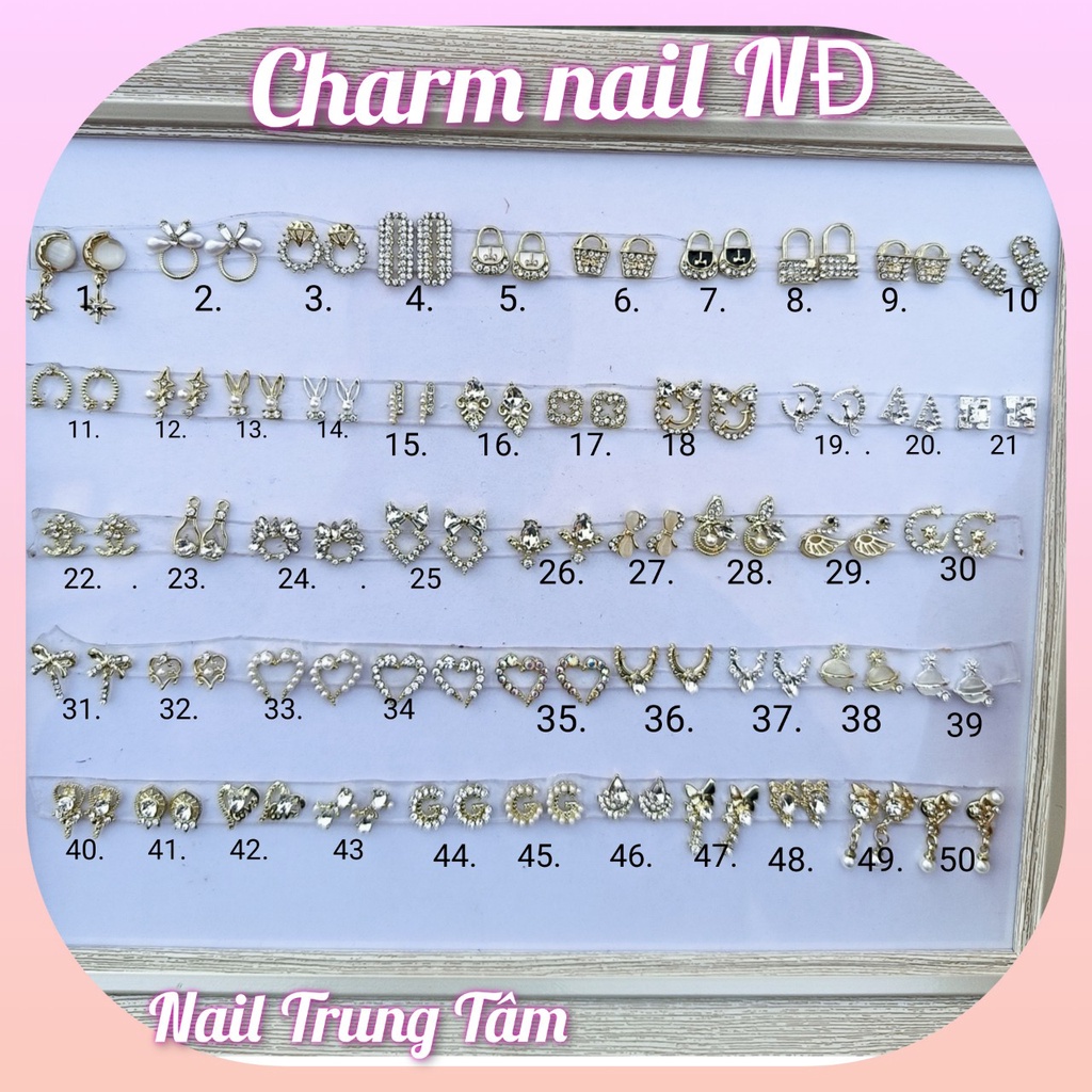 Charm gắn trang trí móng tay bảng B2 50 charm chọn lẻ mẫu
