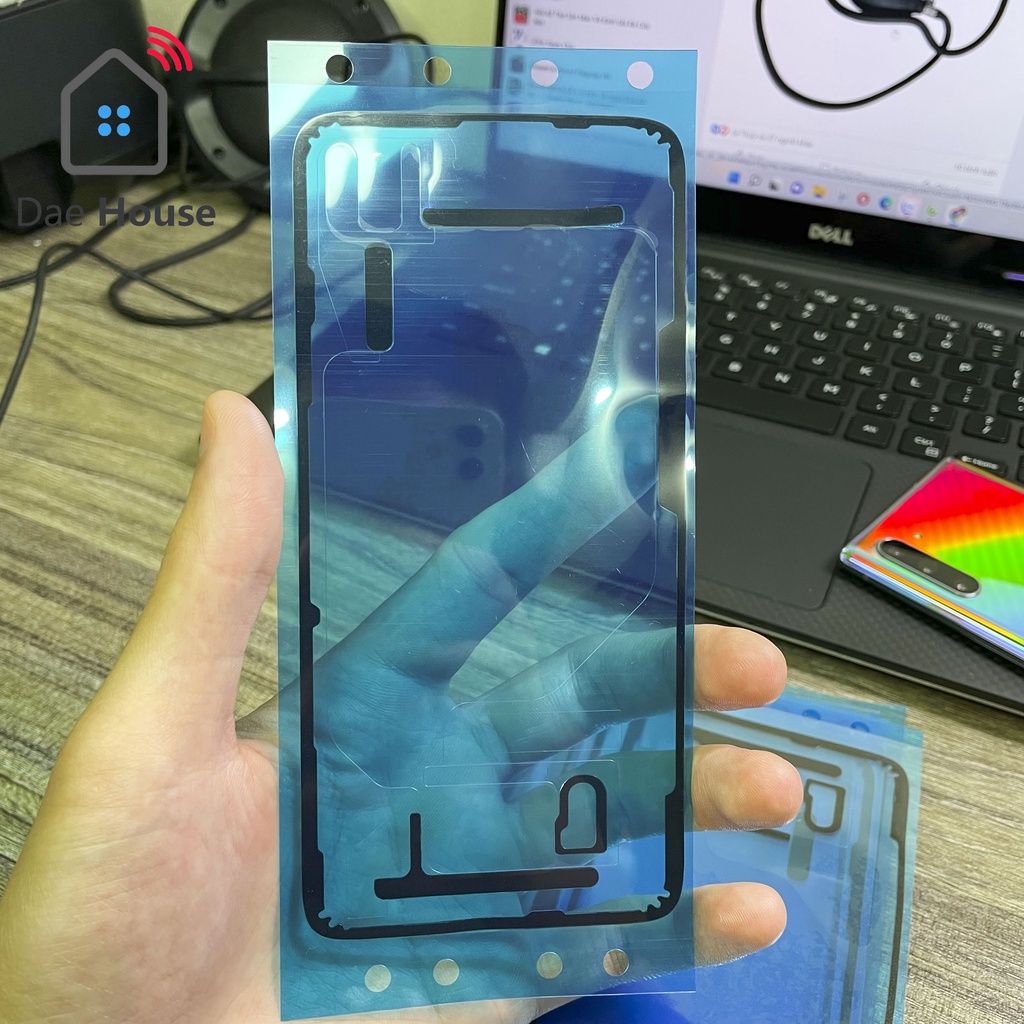 Keo dán lưng chống nước, ron áp lên áp suất zin máy LG V50s, LG G8x, LG 50, LG V40.